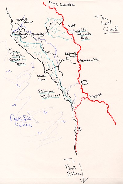 Lost Coast Map